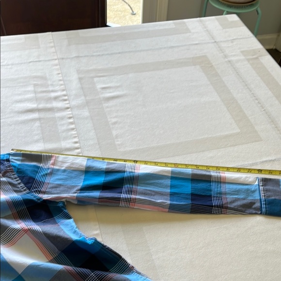 Express Blue and White Casual Button Down Shirt - Picture 6 of 6